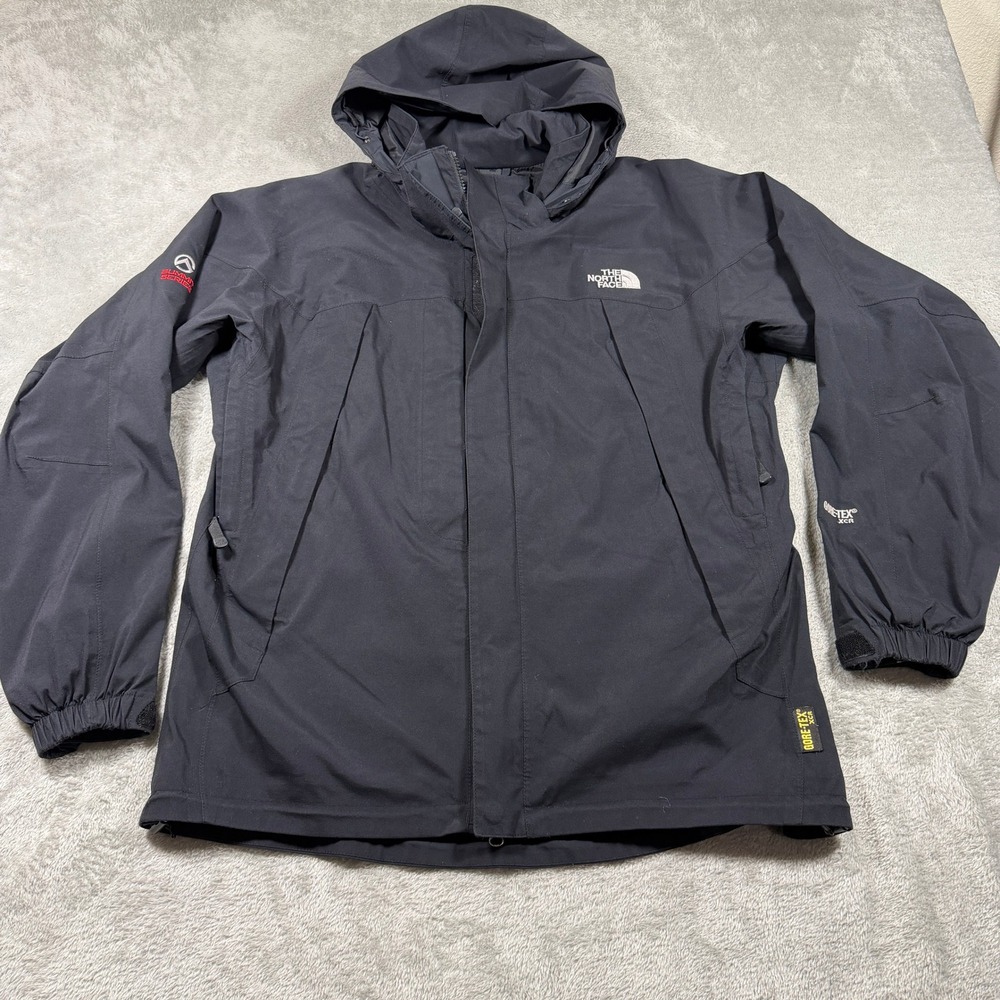 The North Face Summit Series Jacket Mens Large Black XCR Hooded Made in Korea